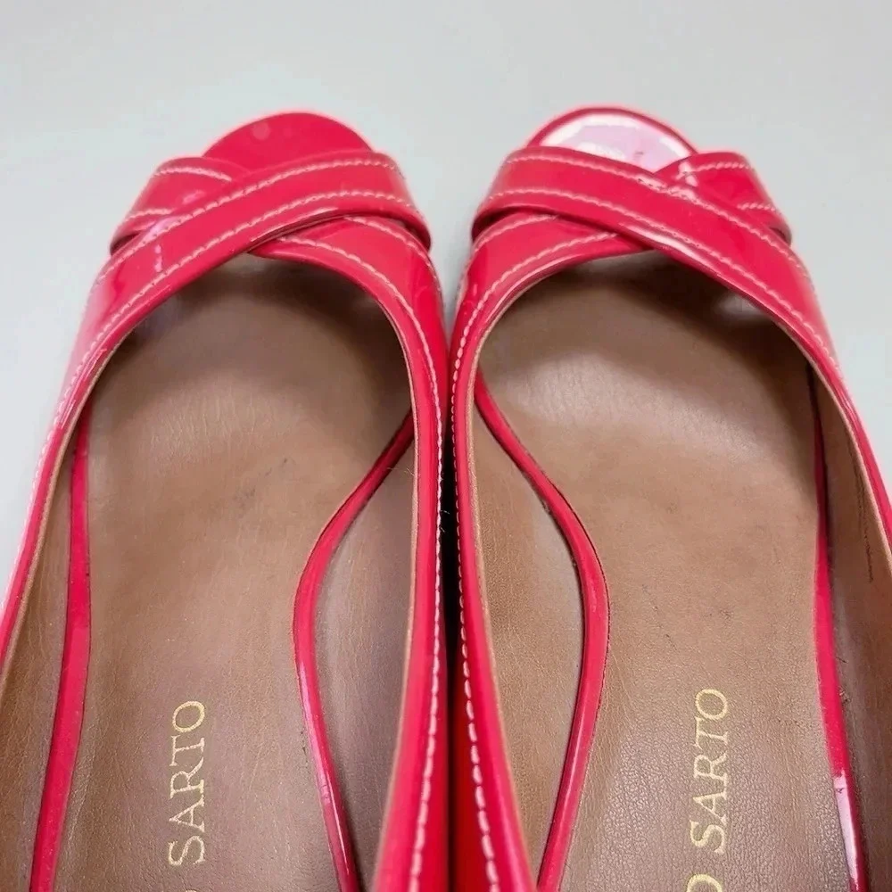 Franco Sarto Size Cheria Red Patent Espadrille
